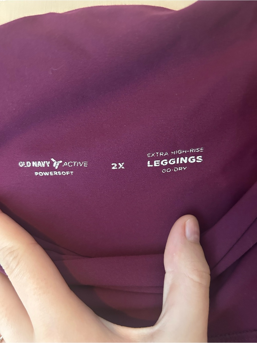 Old Navy Powersoft Extra High Rise Go Dry Leggings Size 2X Deep Purple - Picture 4 of 10